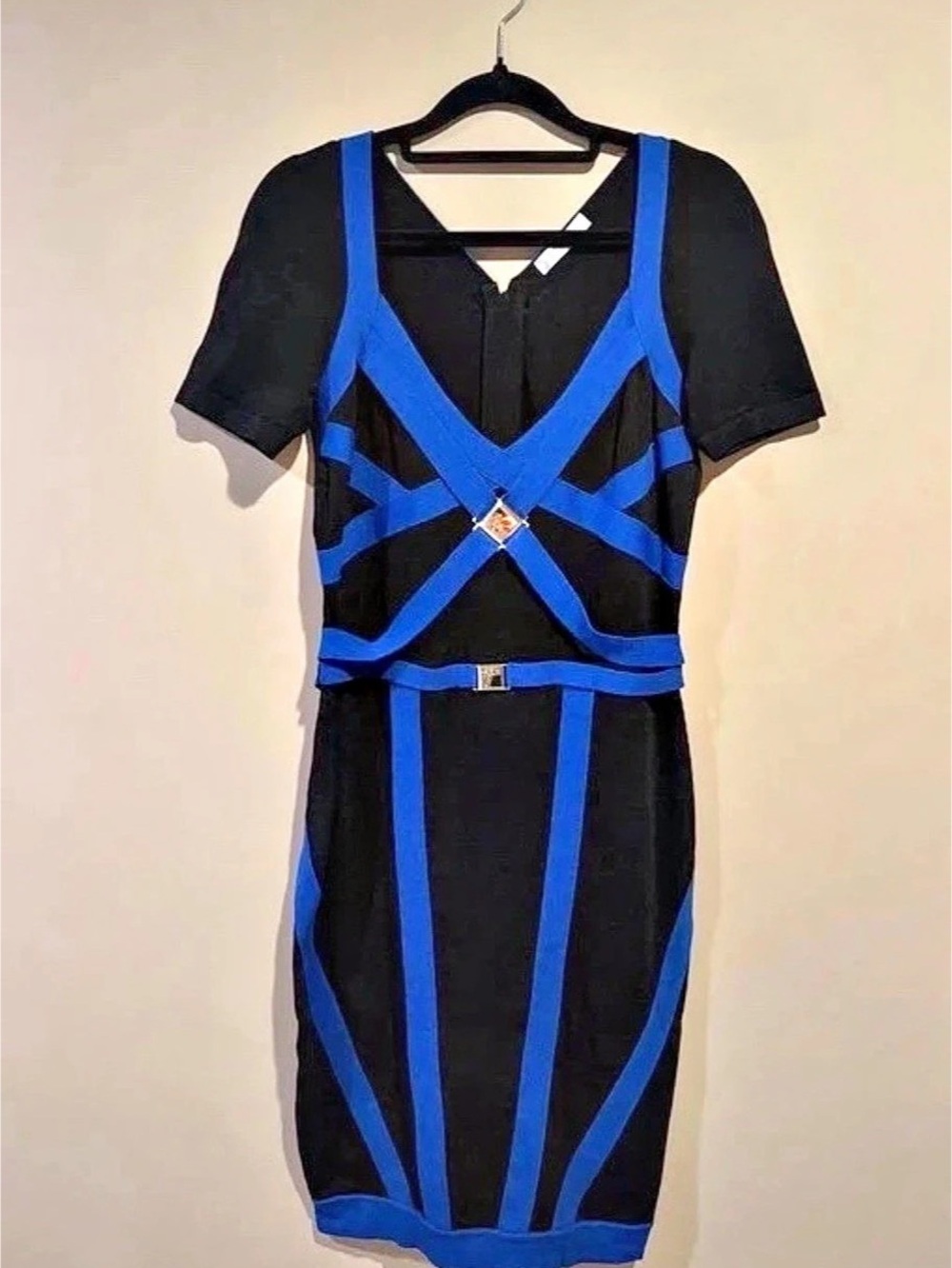 Gianni Versace Mini Black Blue Size 44
